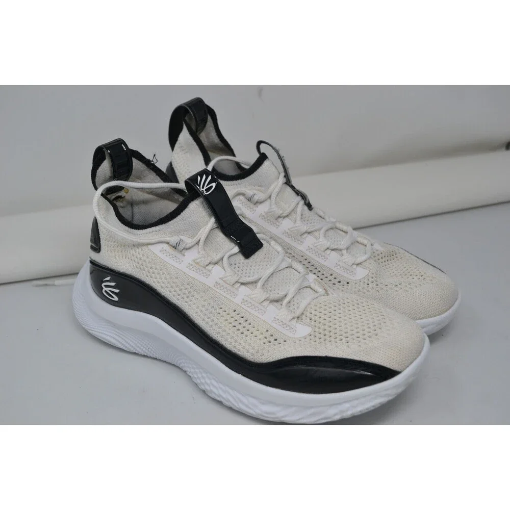 Under Armour Curry 8 FLOW White Patent 3024785-111 Sz M 10.5 W12 Basketball Shoe